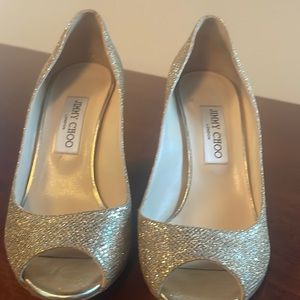 Jimmy Choo Baxen Peep toe wedge Heel Pumps